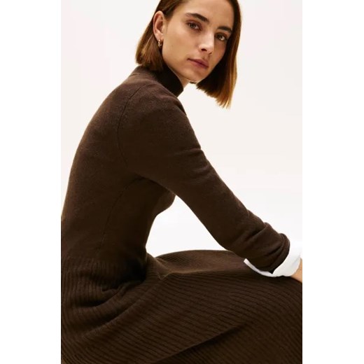 Tommy Hilfiger Wełniana sukienka MOCK-NK Tommy Hilfiger M Gomez Fashion Store