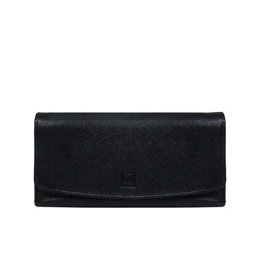 portfel skórzany czarny z bordowym wnętrzem ze sklepu Słoń Torbalski w kategorii Portfele damskie - zdjęcie 186644627