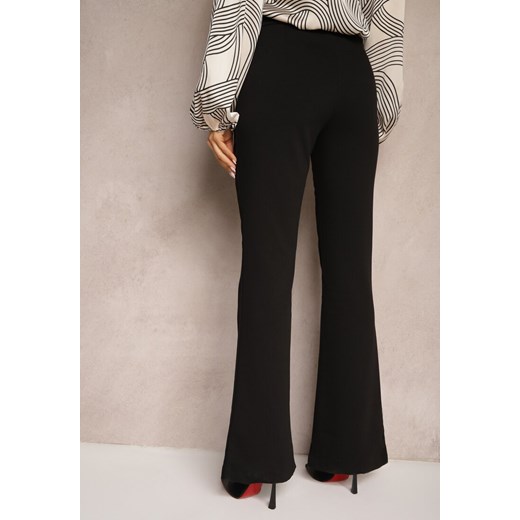Czarne Garniturowe Spodnie High Waist Dzwony Irithaela Renee S renee.pl