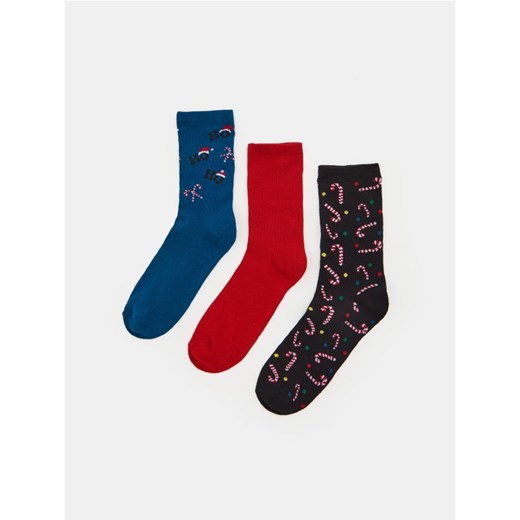 Sinsay - Skarpetki świąteczne 3 pack - wielobarwny ze sklepu Sinsay w kategorii Skarpetki męskie - zdjęcie 186645995