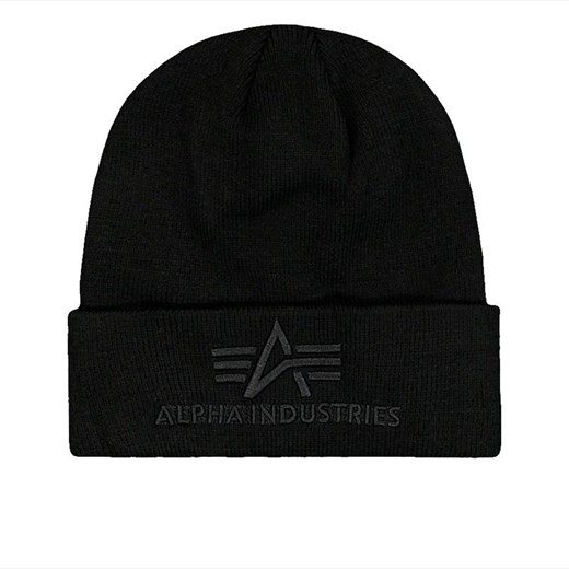 Czapka Alpha Industries 3D Beanie 16891003 - czarna ze sklepu streetstyle24.pl w kategorii Czapki zimowe damskie - zdjęcie 186646077