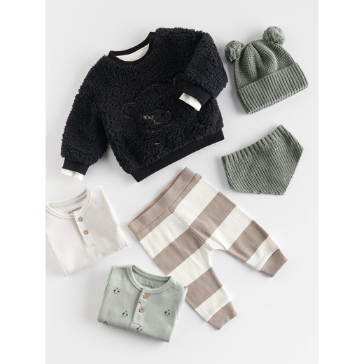 Reserved - Dzianinowy komplet - czarny ze sklepu Reserved w kategorii Odzież dla niemowląt - zdjęcie 186646405