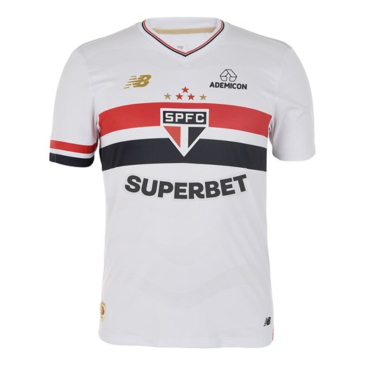 Koszulka męska New Balance Sao Paulo FC MT831834HME – biała ze sklepu New Balance Poland w kategorii T-shirty męskie - zdjęcie 186646568