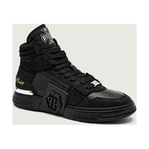 Philipp Plein Skórzane sneakersy Nubuck Mid Top Phantom ze sklepu Gomez Fashion Store w kategorii Buty sportowe męskie - zdjęcie 186646897