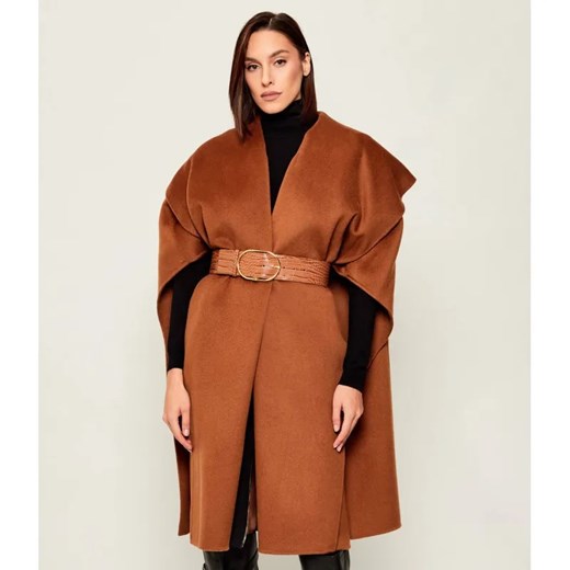 Elisabetta Franchi Wełniane ponczo | Oversize fit ze sklepu Gomez Fashion Store w kategorii Poncza - zdjęcie 186646998