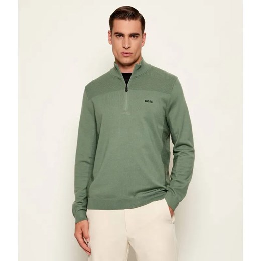 BOSS GREEN Sweter KN_Momentum-X QZ | Regular Fit | z dodatkiem wełny ze sklepu Gomez Fashion Store w kategorii Swetry męskie - zdjęcie 186647016