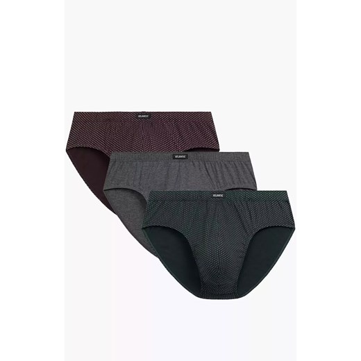 3-pack slipy męskie Classic 3MP-202-SZG/SZMC/WIN, Kolor multicolour, Rozmiar M, ATLANTIC ze sklepu Intymna w kategorii Majtki męskie - zdjęcie 186648737