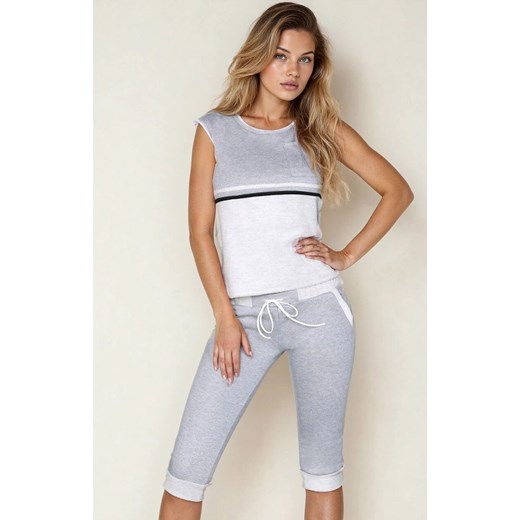 Komplet homewear piżama damska dres Rathnait LC 90372, Kolor szary, Rozmiar L/XL, LivCo Corsetti Fashion ze sklepu Intymna w kategorii Piżamy damskie - zdjęcie 186648929