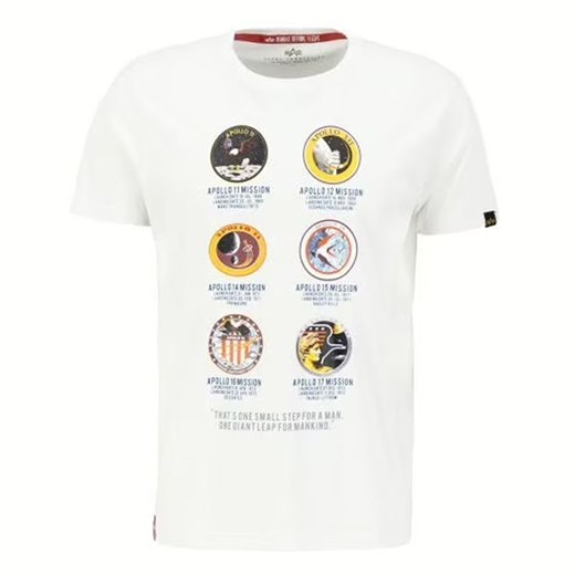 Koszulka Alpha Industries Apollo 10652109 - biała ze sklepu streetstyle24.pl w kategorii T-shirty męskie - zdjęcie 186649677