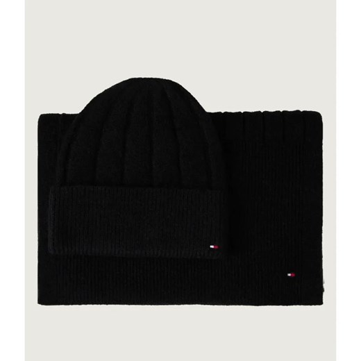 Tommy Hilfiger Szal + czapka | z dodatkiem wełny ze sklepu Gomez Fashion Store w kategorii Czapki zimowe damskie - zdjęcie 186649877