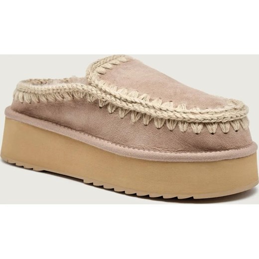 MOU Mule Clog Eskimo Platform | zamsz ze sklepu Gomez Fashion Store w kategorii Śniegowce damskie - zdjęcie 186649905