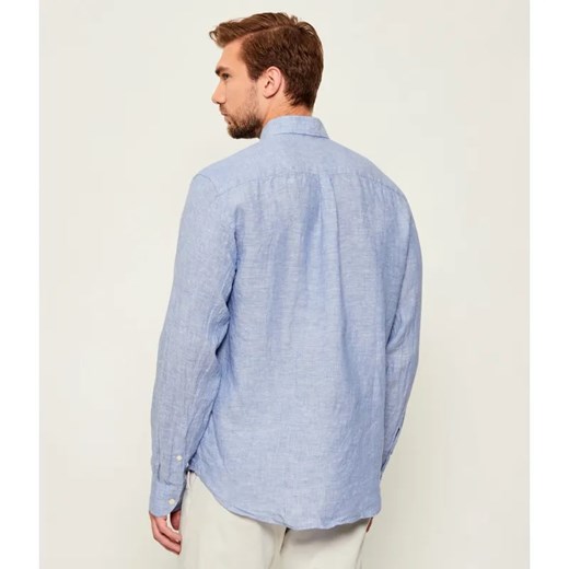 Oscar Jacobson Lniana koszula | Regular Fit ze sklepu Gomez Fashion Store w kategorii Koszule męskie - zdjęcie 186649927