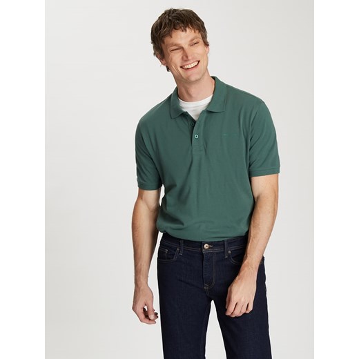 Cross Jeans Koszulka polo w kolorze zielonym ze sklepu Limango Polska w kategorii T-shirty męskie - zdjęcie 186651258