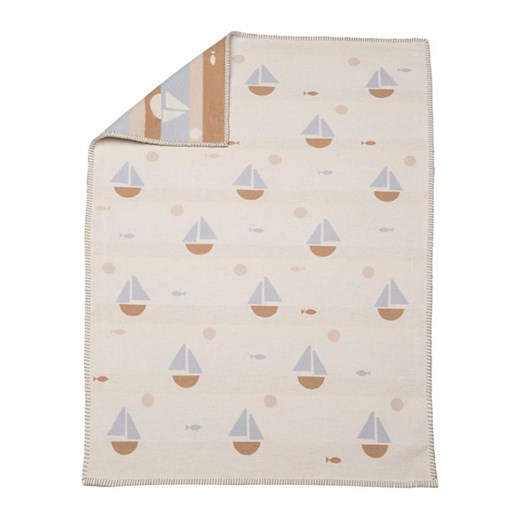 David Fussenegger Kocyk w kolorze beżowo-jasnobrązowo-błękitnym David Fussenegger 100x75 cm wyprzedaż Limango Polska