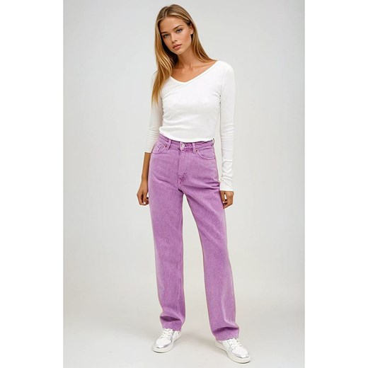 Monki Dżinsy - Comfort fit - w kolorze fioletowym ze sklepu Limango Polska w kategorii Jeansy damskie - zdjęcie 186651845