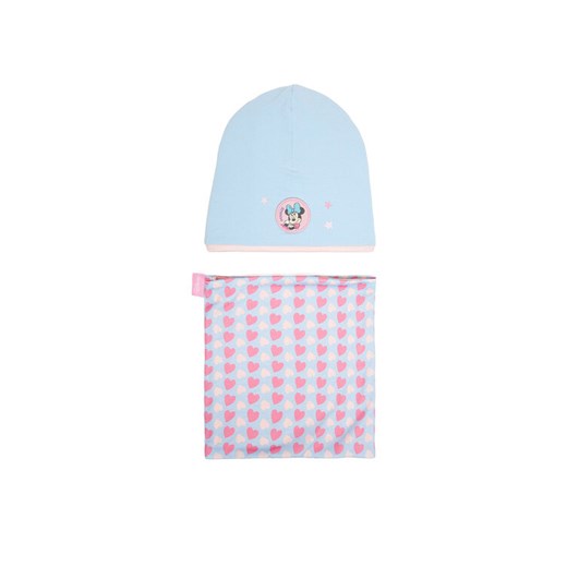 Komplet czapka i komin Mickey&Friends CEO-ACCCS-AW25-220DSTC Niebieski ze sklepu eobuwie.pl w kategorii Czapki dziecięce - zdjęcie 186652457