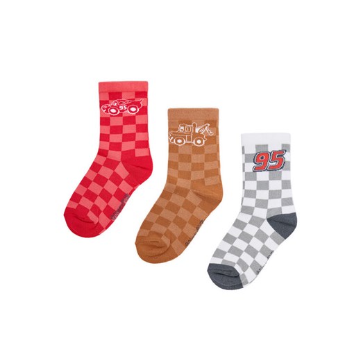 Skarpety długie Cars CEO-ACCCS-AW25-300DPC(3-PACK) Czerwony ze sklepu eobuwie.pl w kategorii Skarpetki dziecięce - zdjęcie 186652709