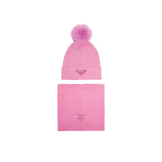 Komplet czapka i komin Roxy CEO-ROXY_ACCCS_08_AW2025 Różowy ze sklepu eobuwie.pl w kategorii Czapki dziecięce - zdjęcie 186652799