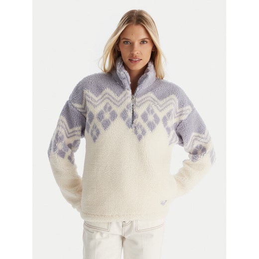 Roxy Polar Mountain Story ERJPF03228 Biały Regular Fit ze sklepu MODIVO w kategorii Bluzy damskie - zdjęcie 186655155