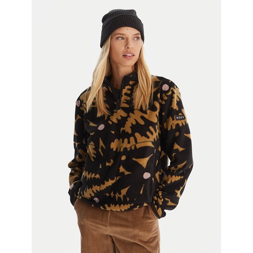 Roxy Polar Moonrising Fleece ERJFT04972 Czarny Regular Fit ze sklepu MODIVO w kategorii Bluzy damskie - zdjęcie 186655205