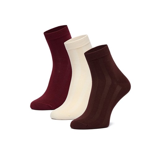 Nine West Skarpety krótkie CEO_BR_NW_25082_Z_AW25 (3 PACK) Bordowy ze sklepu MODIVO w kategorii Skarpetki damskie - zdjęcie 186655209