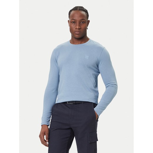 BOSS Longsleeve Tacks 50512111 Błękitny Regular Fit ze sklepu MODIVO w kategorii T-shirty męskie - zdjęcie 186655246