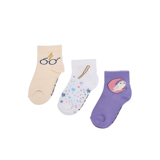 Harry Potter Skarpety długie CEO-ACCCS-AW25-301WBHP(3-PACK) Beżowy ze sklepu MODIVO w kategorii Skarpetki dziecięce - zdjęcie 186655316