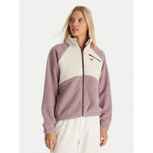 Roxy Polar Waves Of Warmth ERJPF03242 Fioletowy Regular Fit ze sklepu MODIVO w kategorii Bluzy damskie - zdjęcie 186655366