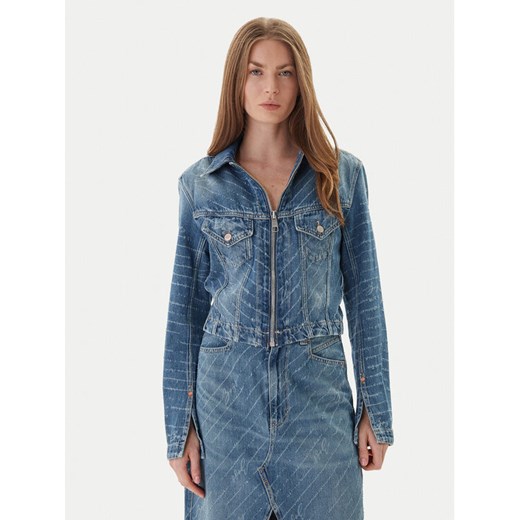 BOSS Kurtka jeansowa 50542426 Niebieski Slim Fit ze sklepu MODIVO w kategorii Kurtki damskie - zdjęcie 186655438