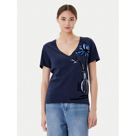 Desigual T-Shirt Dumas 25WWTK28 Granatowy Regular Fit ze sklepu MODIVO w kategorii Bluzki damskie - zdjęcie 186655446