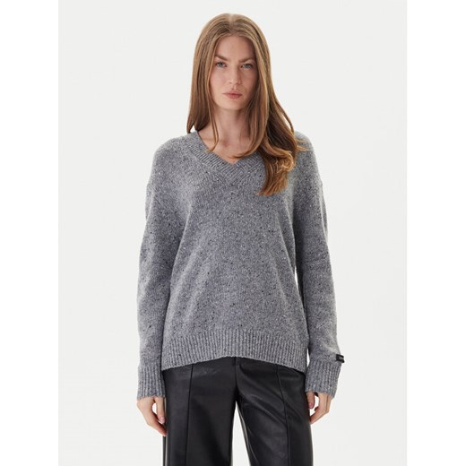 Calvin Klein Jeans Sweter Chunky LV044D328G Szary Regular Fit ze sklepu MODIVO w kategorii Swetry damskie - zdjęcie 186655556