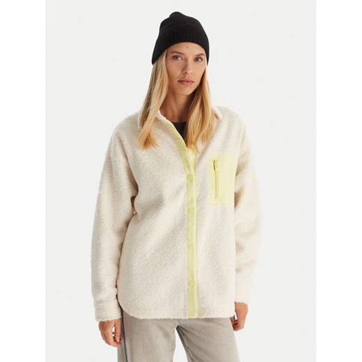 Roxy Polar Chloe Kim Polar Shacket ERJPF03231 Écru Regular Fit ze sklepu MODIVO w kategorii Bluzy damskie - zdjęcie 186655608