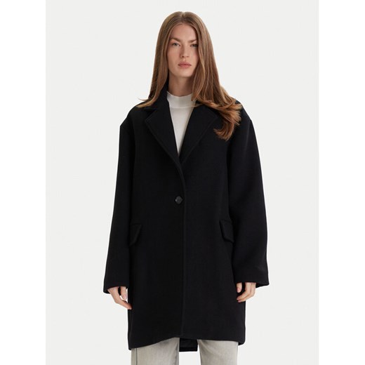 BOSS Płaszcz wełniany C_Calesara2 50548660 Czarny Relaxed Fit ze sklepu MODIVO w kategorii Płaszcze damskie - zdjęcie 186655677