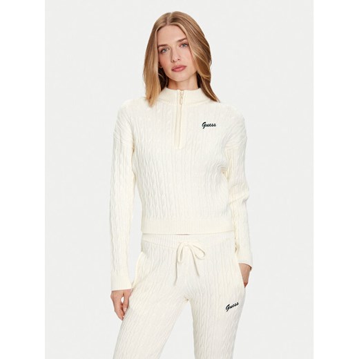 Guess Kardigan V5BR02 Z0572 Beżowy Regular Fit ze sklepu MODIVO w kategorii Swetry damskie - zdjęcie 186655685