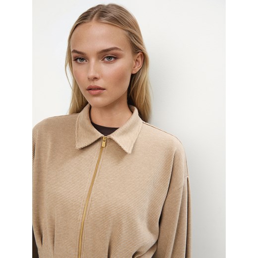 Mohito - Beżowa kurtka - beżowy ze sklepu Mohito w kategorii Kurtki damskie - zdjęcie 186659195