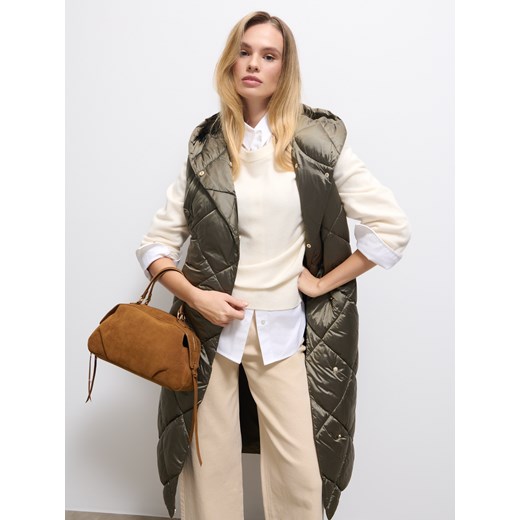 Mohito - Pikowana kamizelka - khaki ze sklepu Mohito w kategorii Kamizelki damskie - zdjęcie 186659299