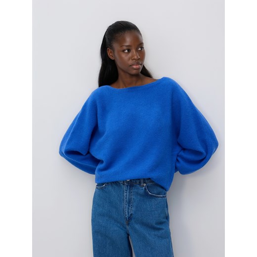Reserved - Sweter z domieszką wełny - niebieski ze sklepu Reserved w kategorii Swetry damskie - zdjęcie 186660378