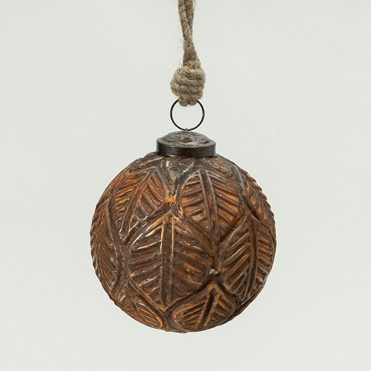 Bombka szklana Rustic Leaf I 10 cm ze sklepu dekoria.pl w kategorii Dekoracje bożonarodzeniowe - zdjęcie 186661798