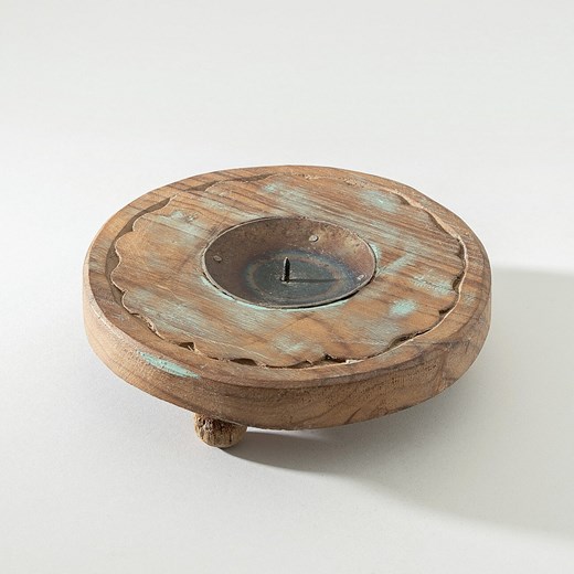 Podstawka na świecę Rustic Flame 15 cm ze sklepu dekoria.pl w kategorii Świeczniki - zdjęcie 186661825