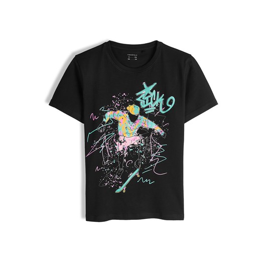 GATE Bawełniana koszulka z nadrukiem 8Y ze sklepu gateshop w kategorii T-shirty chłopięce - zdjęcie 186662096