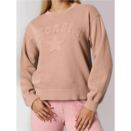 Sinsay - Bluza crewneck w stylu akademickim - brązowy - id: 047FJ-84X - marki Sinsay - 186665365 Sinsay - Bluza crewneck w stylu akademickim - brązowy ze sklepu Sinsay w kategorii Bluzy damskie - zdjęcie 186665365