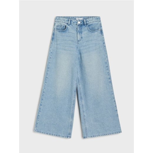 Sinsay - Jeansy wide leg high waist - niebieski ze sklepu Sinsay w kategorii Spodnie dziewczęce - zdjęcie 186665366