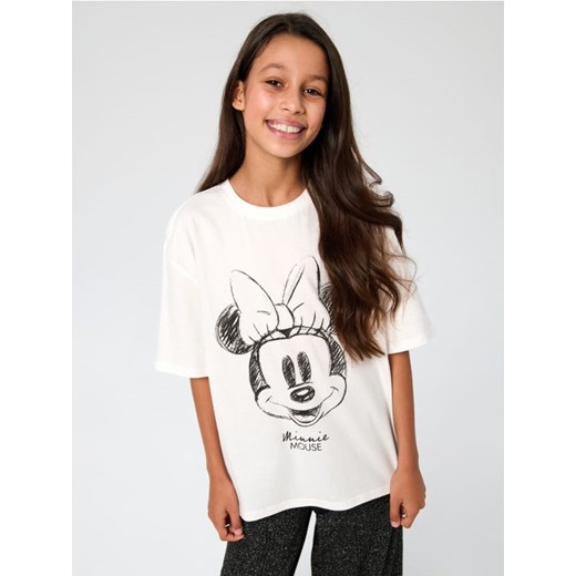 Sinsay - Koszulka Minnie Mouse - kremowy Sinsay 152 (11-12 l) Sinsay