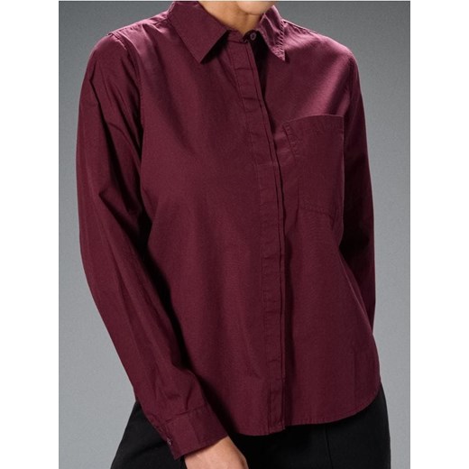 Sinsay - Koszula z długim rękawem - bordowy ze sklepu Sinsay w kategorii Koszule damskie - zdjęcie 186665448