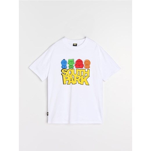 Sinsay - Bawełniana koszulka comfort South Park - biały ze sklepu Sinsay w kategorii T-shirty męskie - zdjęcie 186665746