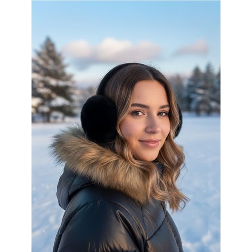 Sinsay - Nauszniki z futerkiem - czarny - id: 758FG-99X - marki Sinsay - 186665816 Sinsay - Nauszniki z futerkiem - czarny ze sklepu Sinsay w kategorii Nauszniki damskie - zdjęcie 186665816