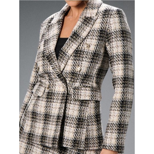 Sinsay - Żakiet w kratę - beżowy ze sklepu Sinsay w kategorii Marynarki damskie - zdjęcie 186665819