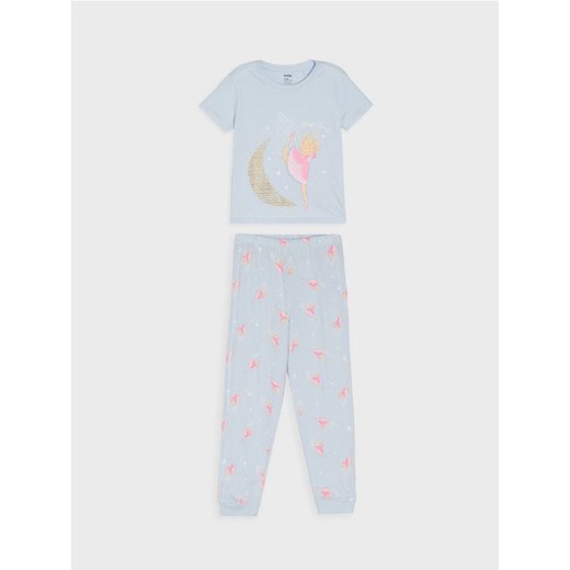 Sinsay - Bawełniana piżama dwuczęściowa z nadrukiem - błękitny ze sklepu Sinsay w kategorii Piżamy dziecięce - zdjęcie 186665977