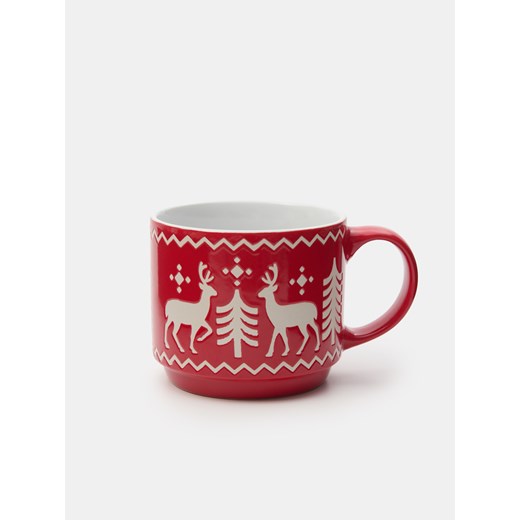 Sinsay - Kubek z motywem świątecznym - czerwony Sinsay One Size Sinsay