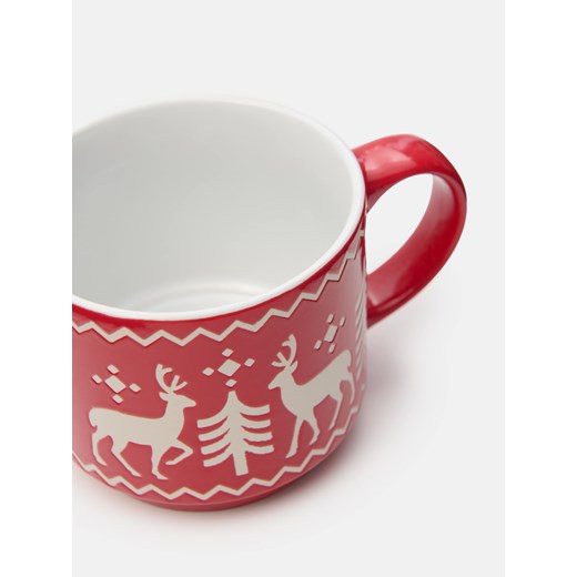 Sinsay - Kubek z motywem świątecznym - czerwony Sinsay One Size Sinsay
